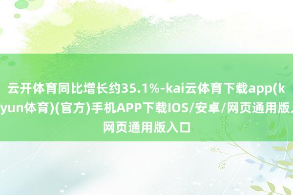云开体育同比增长约35.1%-kai云体育下载app(kai'yun体育)(官方)手机APP下载IOS/安卓/网页通用版入口